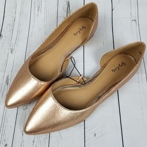 Liz Cole | Side Scoop Flats Ballerinas Pointed Toe